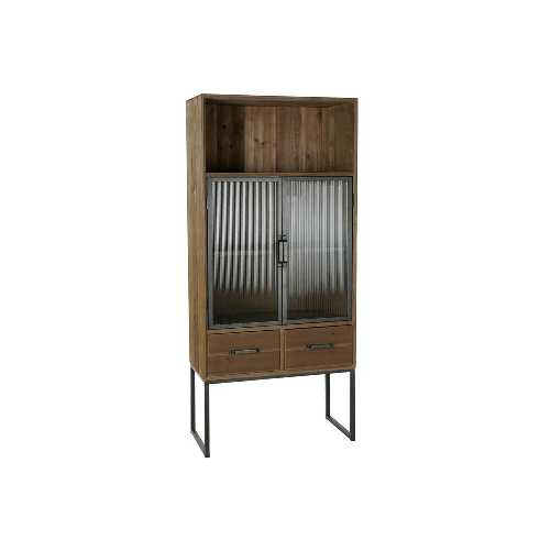 DKD Home Decor  Armadio DKD Home Decor 8424001831784 Cristallo Naturale Nero Metallo Legno (70 x 34,5 x 160 cm)
