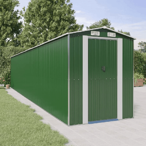 VidaXL Capanno da Giardino Verde 192x1021x223 cm Acciaio Zincato