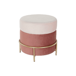 DKD Home Decor Poggiapiedi DKD Home Decor Rosa Dorato Metallo Velluto 48 x 48 x 47 cm