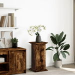 VidaXL Espositore con Portaoggetti Rovere Fumo 31x30x60cm Truciolato