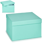 BigBuy Home Scatola Multiuso Cartone Blu Pastello