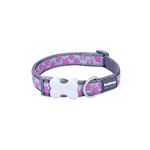 Red Dingo Collare per Cani Red Dingo STYLE HOT PINK ON COOL GREY 15 mm x 24-36 cm Grigio