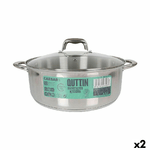 Quttin Casseruola con coperchio in vetro Quttin Caesar Acciaio ø 32 x 12,5 cm (2 Unità)
