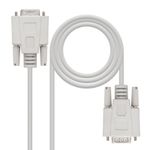 Nanocable Cable Serie RS232 DB9 Macho a DB9 Hembra 3m - Color Beige