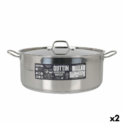 Quttin Casseruola con coperchio Quttin Alluminio 36 x 14 cm (2 Unità)