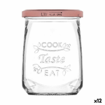 Inde Barattolo In Vetro Trasparente Inde Tasty 550 ml Con coperchio (12 Unità)