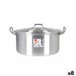 BigBuy Cooking Casseruola con coperchio Alluminio 31,3 x 26,5 x 13,5 cm (8 Unità)