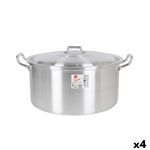 BigBuy Cooking Casseruola con coperchio Alluminio 38,5 x 33 x 18,5 cm (4 Unità)