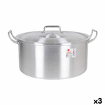 BigBuy Cooking Casseruola con coperchio Alluminio 43 x 36 x 16 cm (3 Unità)