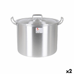 BigBuy Cooking Pentola con Coperchio Alluminio 44 x 38 x 30 cm (2 Unità)