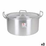 BigBuy Cooking Casseruola con coperchio Alluminio 44 x 39 x 21 cm (2 Unità)