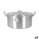 BigBuy Cooking Casseruola con coperchio Alluminio 41 x 33 x 19 cm (3 Unità)