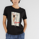 CAF&egrave;NOIR MAGLIA T SHIRT DONNA CAFE NOIR CAFENOIR C7JT0221 NERO ORIGINALE PE 2025