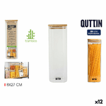 Quttin Barattolo Quttin Bambù Quadrato 1,3 L 8 x 27 cm (12 Unità)
