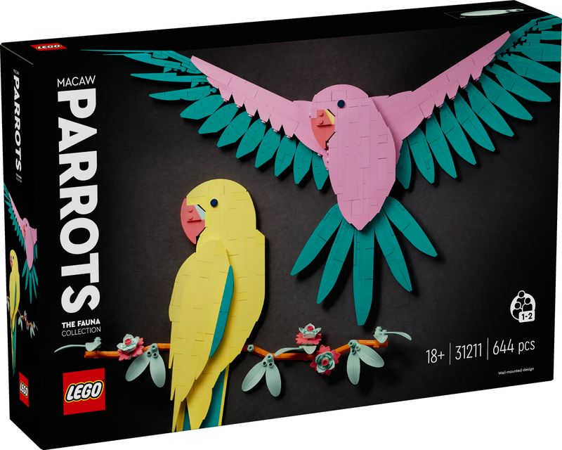 LEGO-Art-31211-Collezione-Animali-–-Pappagalli-Ara-Decorazione-da-Parete-per-Casa-Idea-Regalo-per-Adulti-o-per-Anniversario