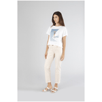 CAF&egrave;NOIR MAGLIA T SHIRT DONNA CAFE NOIR CAFENOIR C7JT0221 BIANCO ORIGINALE PE 2025