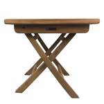 Tempo Style - Tavolino Pieghevole 50×50 cm in Teak per Esterno Burraco