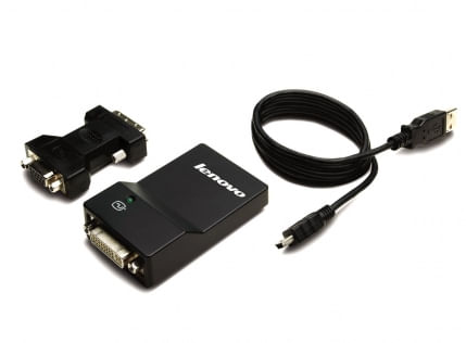 Lenovo-USB-3.0---DVI-VGA-adattatore-grafico-USB-2048-x-1152-Pixel-Nero