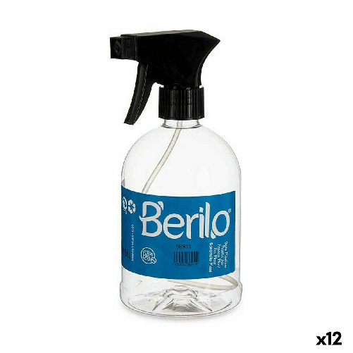Berilo Bottiglia per nebulizzare Berilo SE1205-ROCIADOR Nero Trasparente Plastica 500 ml (12 Unità)
