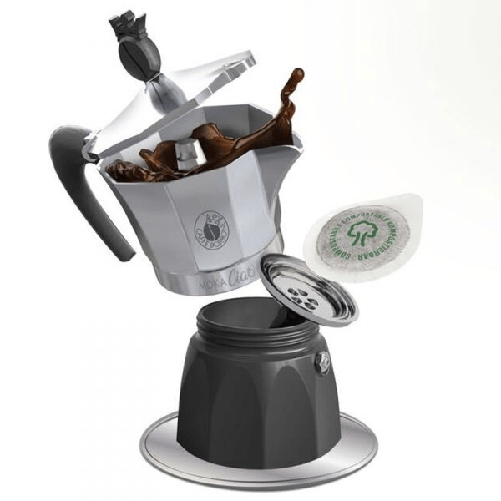 CAFFE'' BORBONE MOKACIAO - CAFFETTIERA MOKA A CIALDE 44MM CON PIATTINO INDUZIONE
