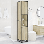 VidaXL Mobile da Bagno Sonoma 35x37,5x188,5 cm in Truciolato e Metallo