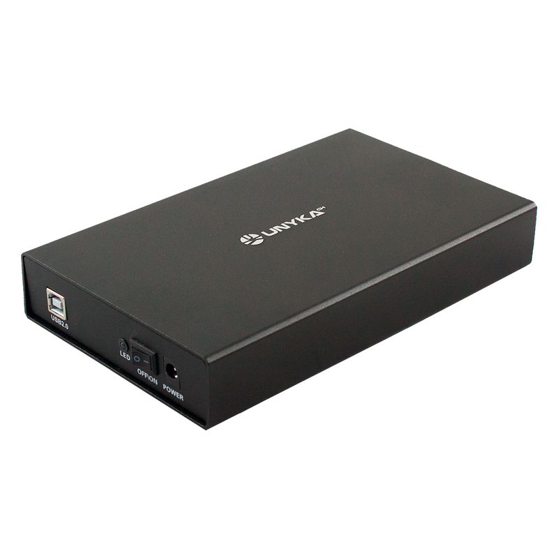 Unykach-LOK-0.2-Caja-Externa-35--USB-2.0---Interruptor-On-Off---Fabricada-en-Aluminio---Color-Negro