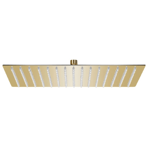 VidaXL Testa Doccia a Pioggia Acciaio Inox 40x30 cm Rettangolare Oro