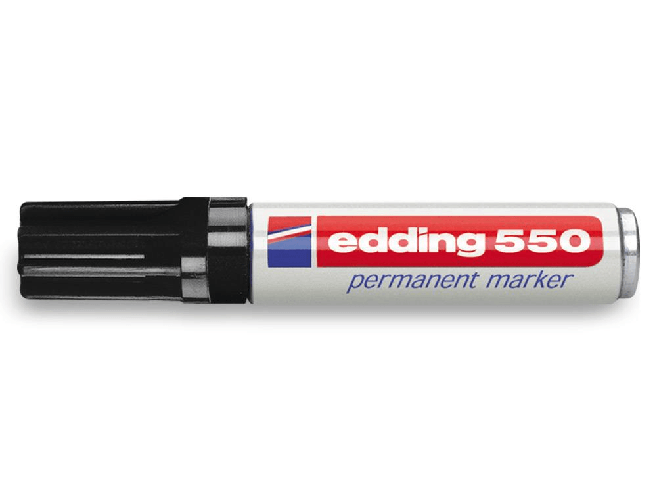EDDING-550-MARKER-permanente---Punta-rotonda---tratto-tra-3-e-4-mm.--ricaricabile---asciugatura-rapida---colore-nero