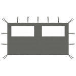 VidaXL Parete con Finestre per Gazebo 4x2 m Antracite