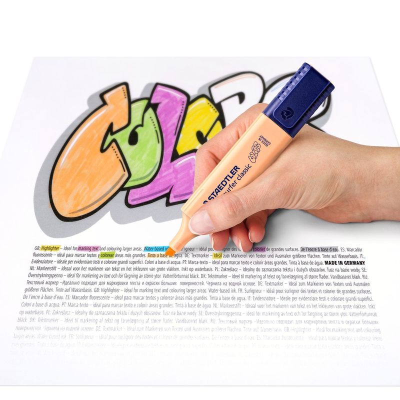 STAEDTLELER-TEXTSURFER-CLASSE-CLASSIC-364-6-marcatori-fluorescenti---asciugatura-rapida---corsa-1---5-mm-ca.