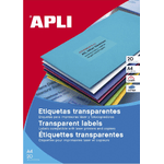 Apli Etichette permanenti traslucide applicate 210 x 297 mm - 20 fogli - resistenti alle intemperie