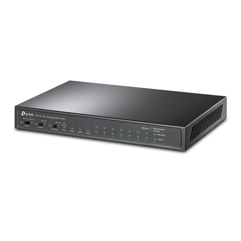 TP-Link-TL-SL1311MP-switch-di-rete-Non-gestito-Fast-Ethernet--10-100--Supporto-Power-over-Ethernet--PoE--Nero