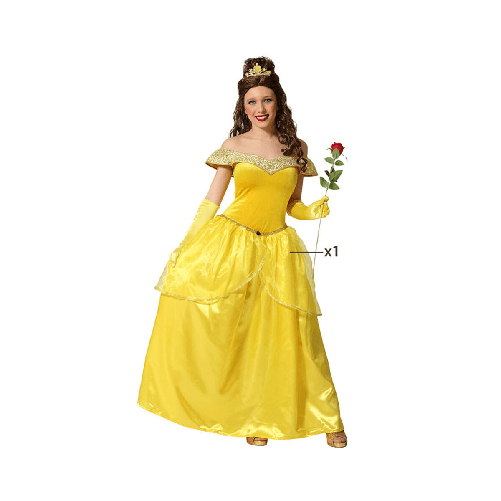 BigBuy Carnival Costume per Adulti Dorato Principessa