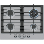 Bosch Serie 6 PCH6A5I95 piano cottura Acciaio inox Da incasso 58 cm Gas 4 Fornello(i)