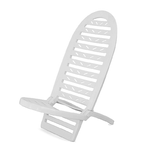 TrAdE Shop Traesio  Spiaggina Pieghevole Bianca In Plastica 40x40x86 Cm Per Mare Piscina Estate 070301 -