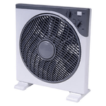 TrAdE Shop Traesio  Ventilatore Quadrato Box Fan 45 Watt 30 Cm Con Timer Bianco Grigio 5 Pale 5340054 -