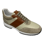 POLLINI SCARPE SNEAKERS UOMO POLLINI MIX SB1504XX1I99999A PELLE BEIGE ORIGINALE AI