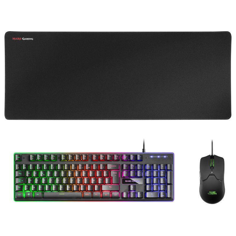 Mars-Gaming-Pack-Premium-Teclado-Hibrido-H-MECH---Raton-Ultra-Ligero-10K---Alfombrilla-XXL---Compatibilidad-Universal---