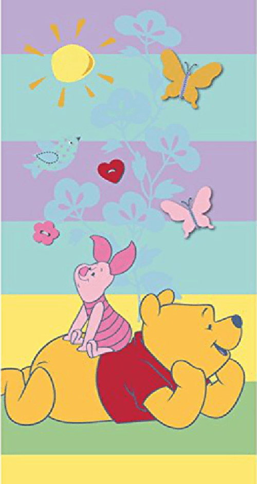 CALEFFI WINNIE THE POOH TELO MARE ASCIUGAMANO SPUGNA COTONE 75x150