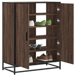 VidaXL Scarpiera Rovere Marrone 75x38x97,5cm Legno Multistrato Metallo