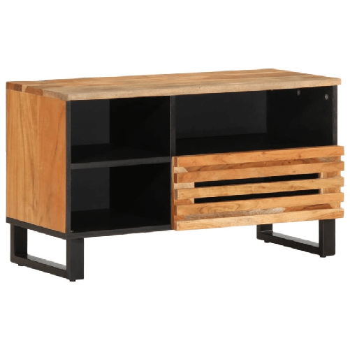 VidaXL Mobile Porta TV 80x34x46 cm in Legno Massello di Acacia