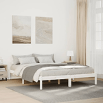 VidaXL Letto Extra Lungo senza Materasso Bianco 140x220 cm in Pino