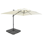 VidaXL Ombrellone da Giardino con Base Portatile Sabbia