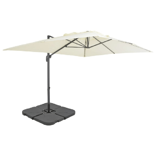 VidaXL Ombrellone da Giardino con Base Portatile Sabbia