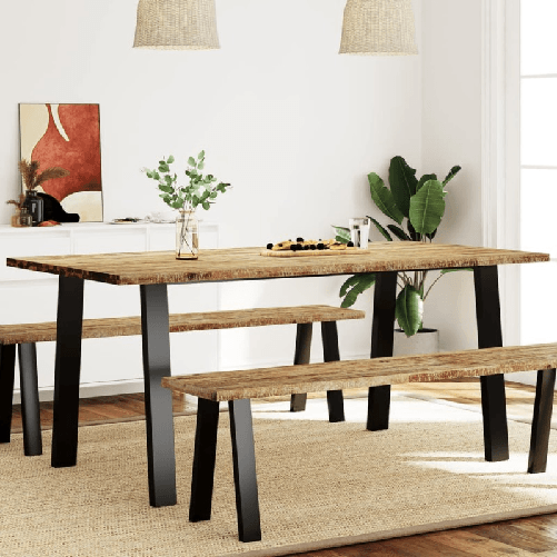 VidaXL Tavolo da Pranzo 150x90x75 cm in Legno Massello di Acacia