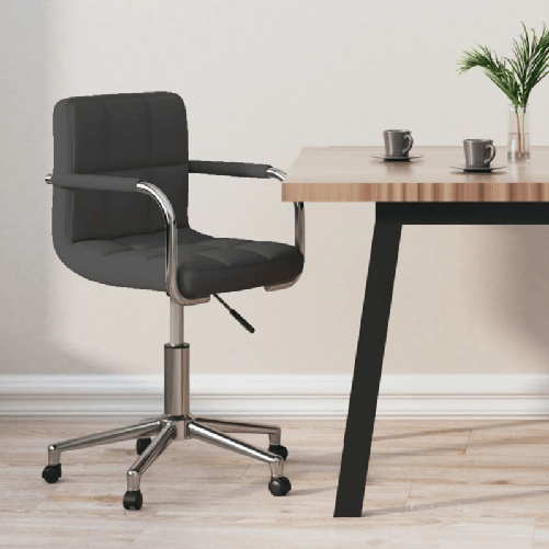 VidaXL Sedia da Ufficio Girevole Grigio Scuro in Tessuto