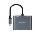 Nanocable-Conversor-USB-C-a-HDMI-VGA-USB-3.0-y-USB-C-PD---Longitud-del-Cable-15cm---Color-Gris