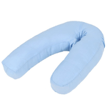 VidaXL Cuscino per Gravidanza a Forma di J 54x(36-43) cm Blu