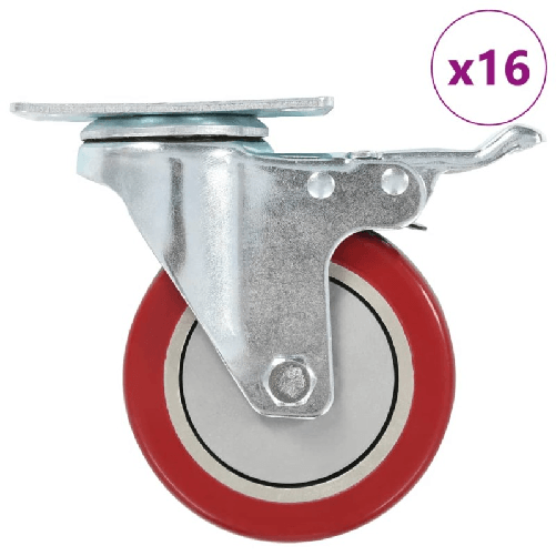 VidaXL Ruote Girevoli 16 pz 100 mm
