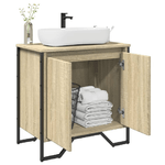 VidaXL Mobile Lavabo Bagno Rovere Sonoma 60x35x60 cm in Truciolato